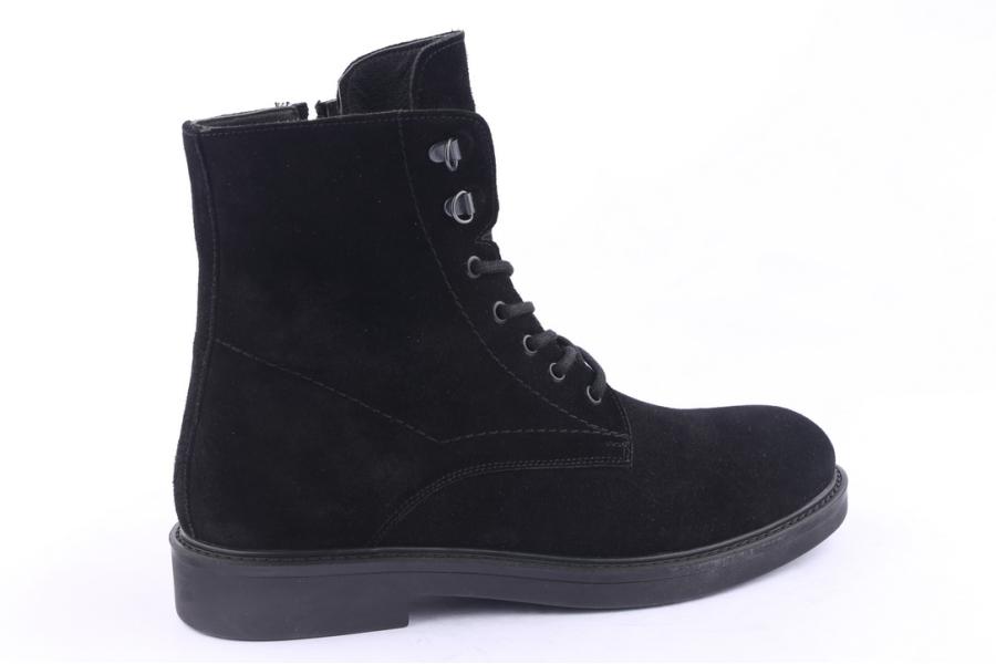 D.moro Shoes Men Suede Leather Ankle Boots For Winter: M015 Black (Wholesale)