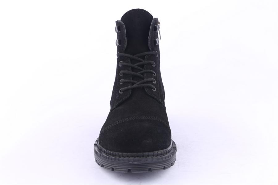 D.moro Shoes Men Suede Leather Ankle Boots For Winter: M018 Black (Wholesale)