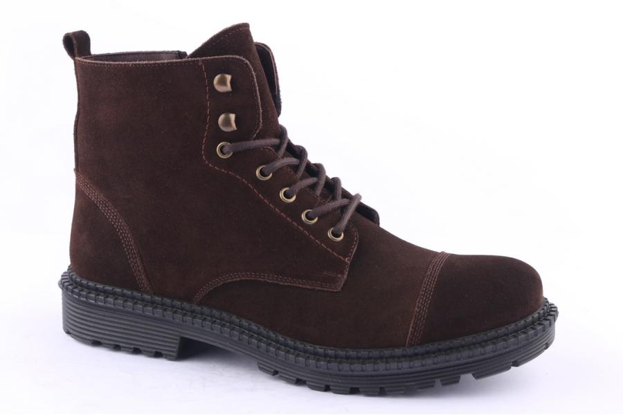D.moro Shoes Men Suede Leather Ankle Boots For Winter: M018 Brown (Wholesale)