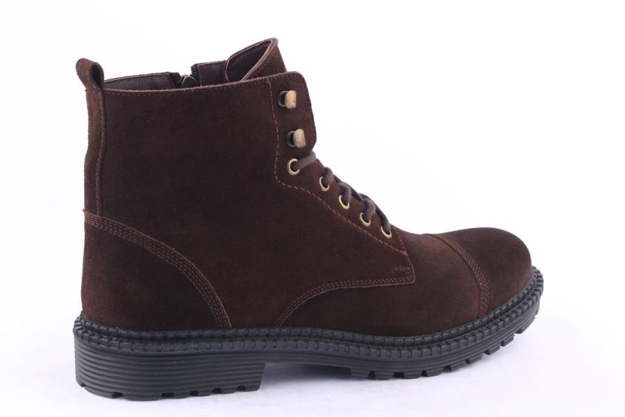 D.moro Shoes Men Suede Leather Ankle Boots For Winter: M018 Brown (Wholesale)