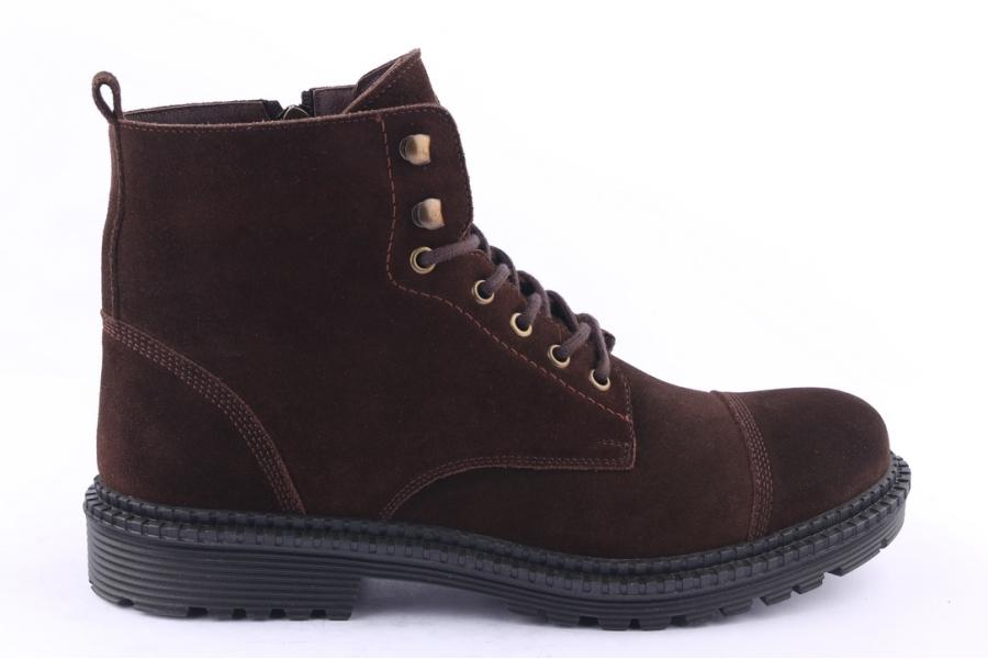 d.moro shoes Men Suede Leather Ankle Boots for Winter: M018 Brown (Wholesale)