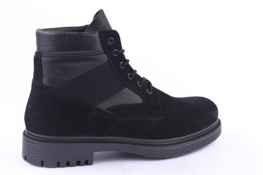 D.moro Shoes Men Suede Leather Ankle Boots For Winter: M020 Black (Wholesale)