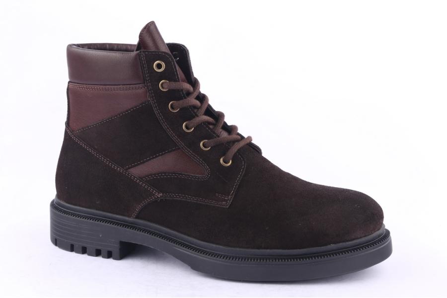 D.moro Shoes Men Suede Leather Ankle Boots For Winter: M020 Brown (Wholesale)