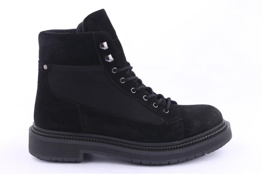 d.moro shoes Men Suede Leather Ankle Boots for Winter: M023 Black (Wholesale)