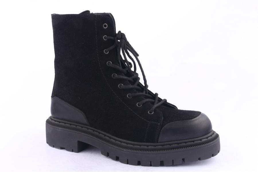 D.moro Shoes Men Suede Leather Ankle Boots For Winter: M026 Black (Wholesale)