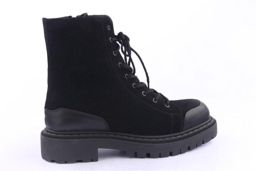 D.moro Shoes Men Suede Leather Ankle Boots For Winter: M026 Black (Wholesale)