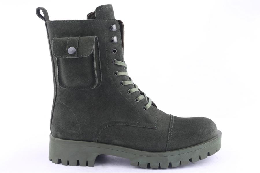 d.moro shoes Men Suede Leather Ankle Boots for Winter: M027 Green (Wholesale)