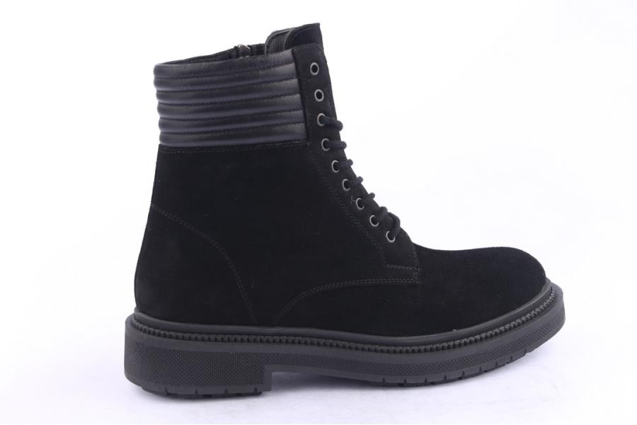 D.moro Shoes Men Suede Leather Ankle Boots For Winter: M034 Black (Wholesale)