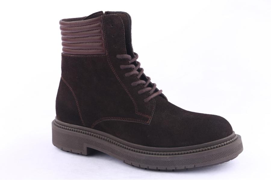 D.moro Shoes Men Suede Leather Ankle Boots For Winter: M034 Brown (Wholesale)
