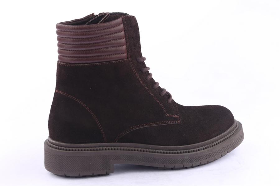D.moro Shoes Men Suede Leather Ankle Boots For Winter: M034 Brown (Wholesale)