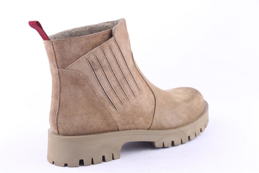 D.moro Shoes Men Suede Leather Ankle Boots For Winter: M04 Beige (Wholesale)