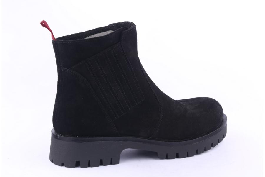 D.moro Shoes Men Suede Leather Ankle Boots For Winter: M04 Black (Wholesale)