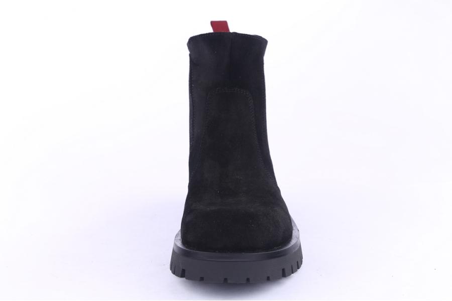 D.moro Shoes Men Suede Leather Ankle Boots For Winter: M04 Black (Wholesale)