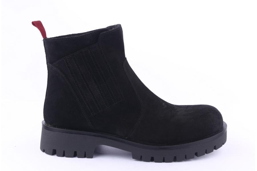 d.moro shoes Men Suede Leather Ankle Boots for Winter: M04 Black (Wholesale)