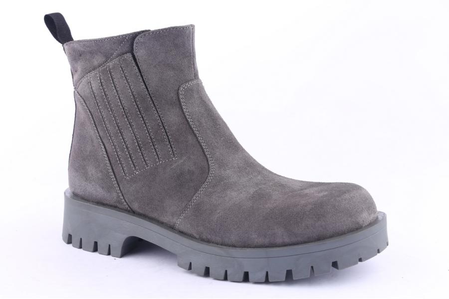 D.moro Shoes Men Suede Leather Ankle Boots For Winter: M04 Grey (Wholesale)