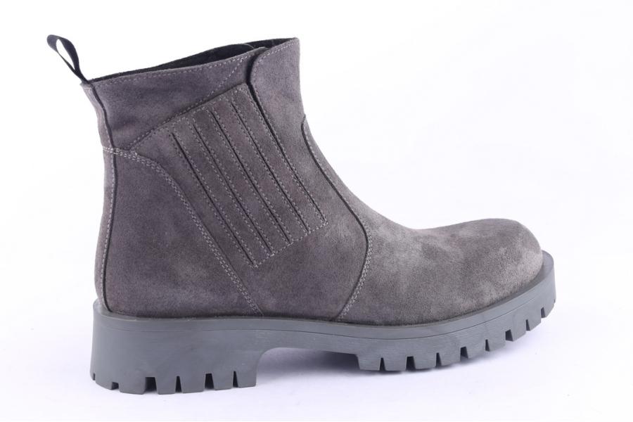 D.moro Shoes Men Suede Leather Ankle Boots For Winter: M04 Grey (Wholesale)