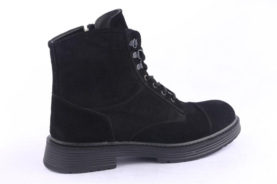 D.moro Shoes Men Suede Leather Ankle Boots For Winter: M041 Black (Wholesale)
