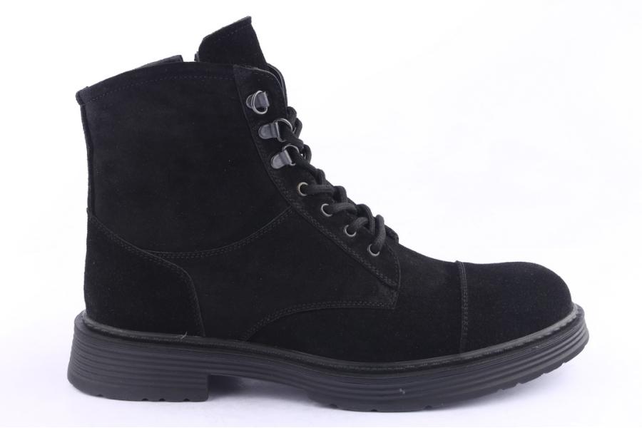 d.moro shoes Men Suede Leather Ankle Boots for Winter: M041 Black (Wholesale)