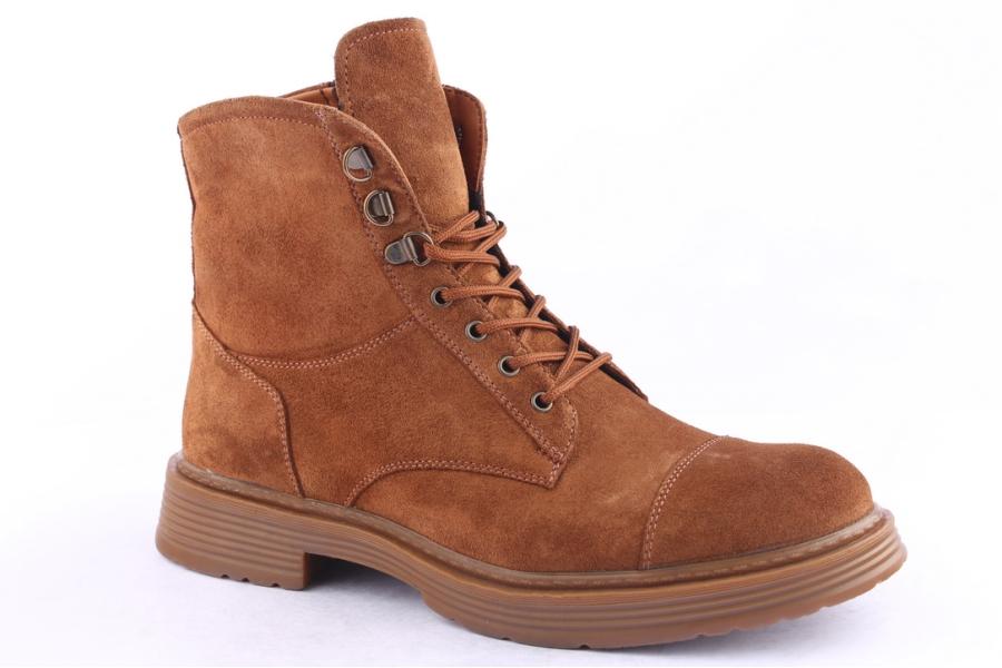 D.moro Shoes Men Suede Leather Ankle Boots For Winter: M041 Tan (Wholesale)