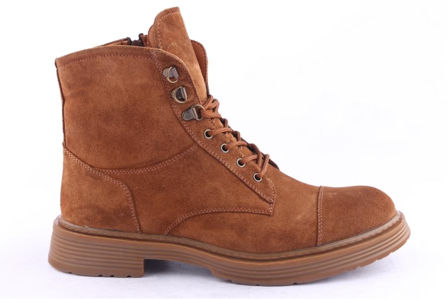 d.moro shoes Men Suede Leather Ankle Boots for Winter: M041 Tan (Wholesale)