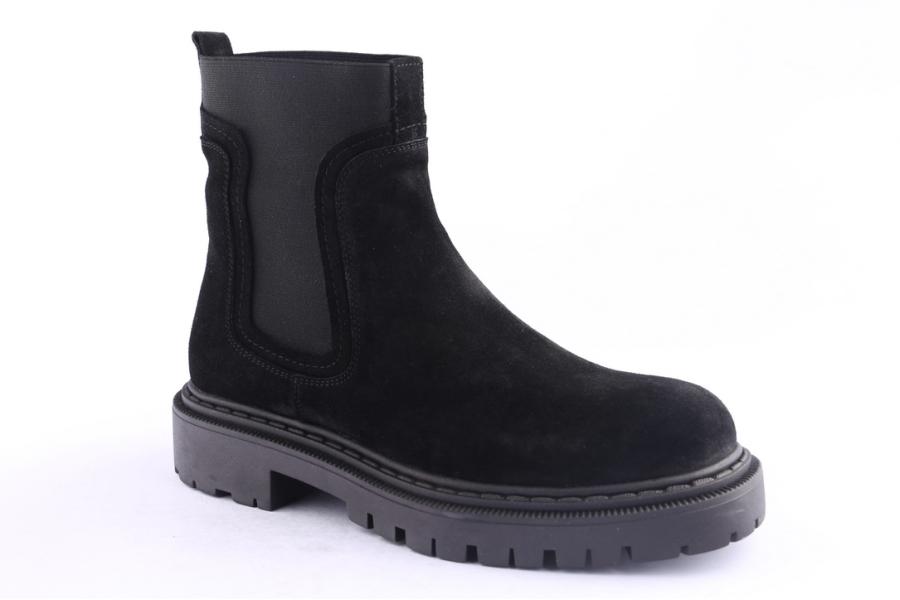D.moro Shoes Men Suede Leather Ankle Boots For Winter: M048 Black (Wholesale)