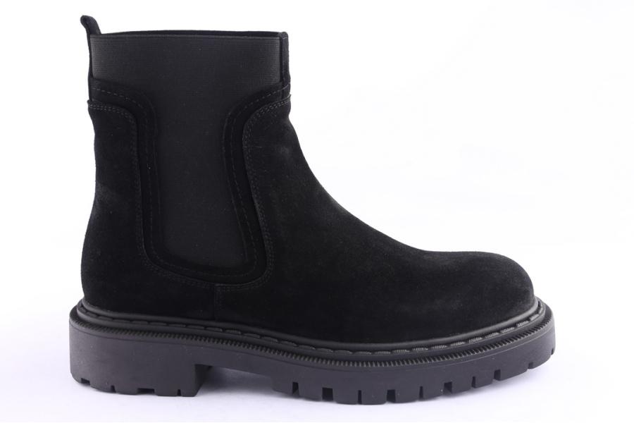 d.moro shoes Men Suede Leather Ankle Boots for Winter: M048 Black (Wholesale)