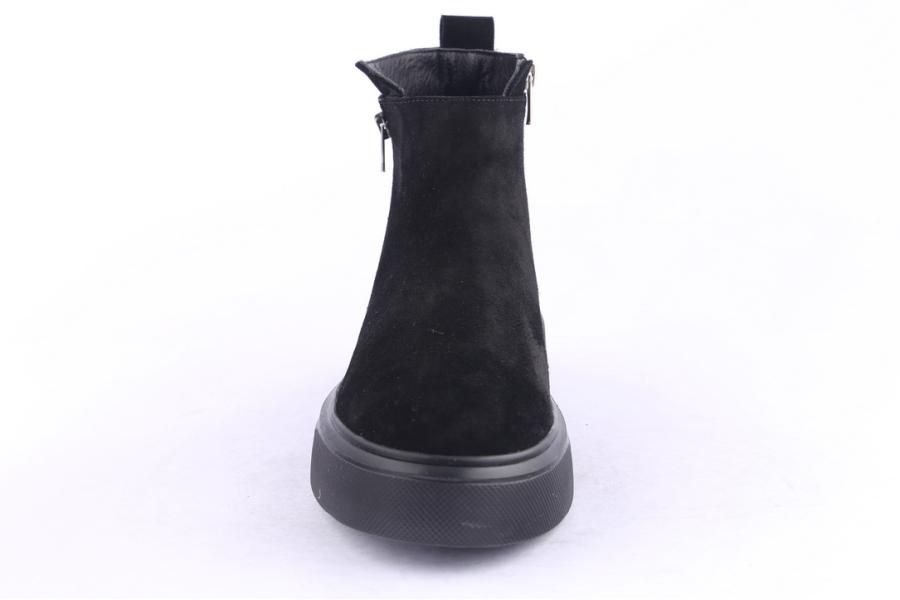 D.moro Shoes Men Suede Leather Ankle Boots For Winter: M060 Black (Wholesale)