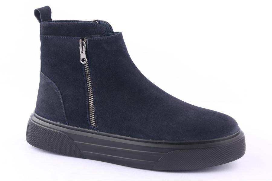 D.moro Shoes Men Suede Leather Ankle Boots For Winter: M060 Navy Blue (Wholesale)
