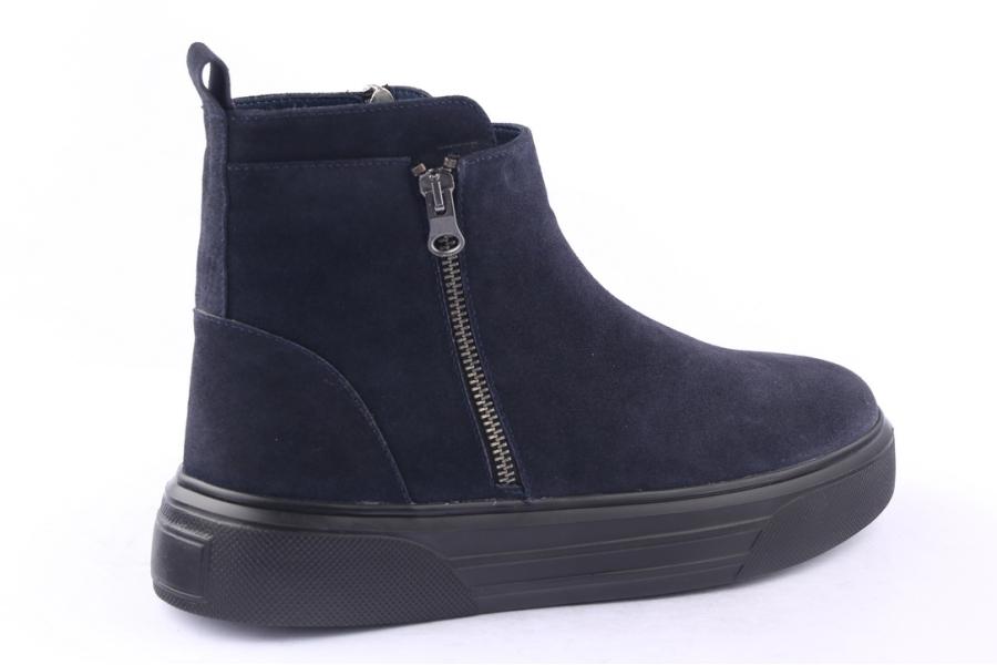 D.moro Shoes Men Suede Leather Ankle Boots For Winter: M060 Navy Blue (Wholesale)