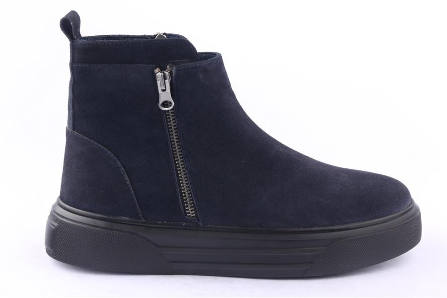 d.moro shoes Men Suede Leather Ankle Boots for Winter: M060 Navy Blue (Wholesale)