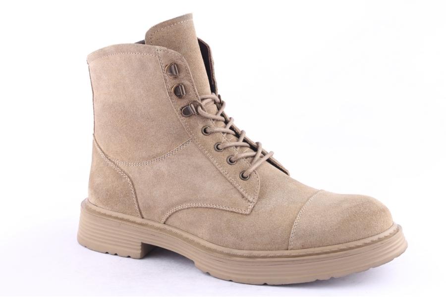 D.moro Shoes Men Suede Leather Ankle Boots For Winter: M061 Beige (Wholesale)