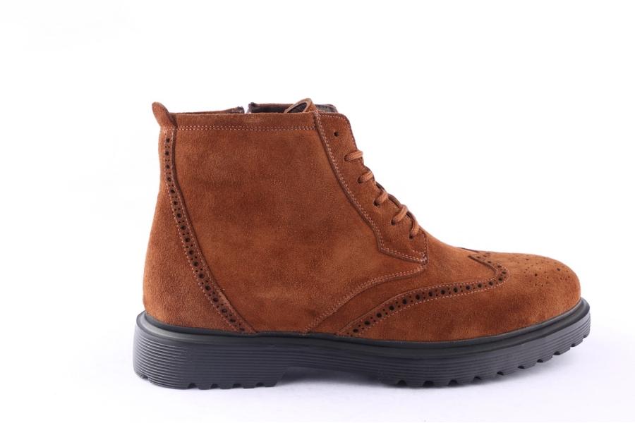 d.moro shoes Men Suede Leather Ankle Boots for Winter: M064 Tan (Wholesale)