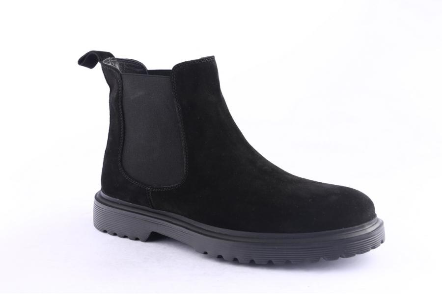 D.moro Shoes Men Suede Leather Ankle Boots For Winter: M068 Black (Wholesale)