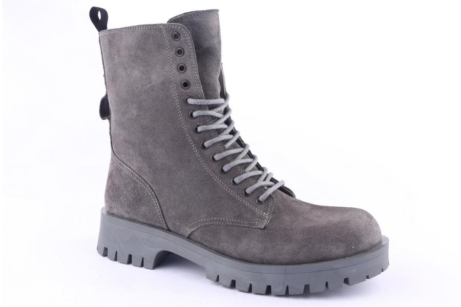 D.moro Shoes Men Suede Leather Ankle Boots For Winter: M07 Grey (Wholesale)