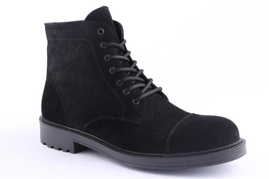 D.moro Shoes Men Suede Leather Ankle Boots For Winter: M072 Black (Wholesale)