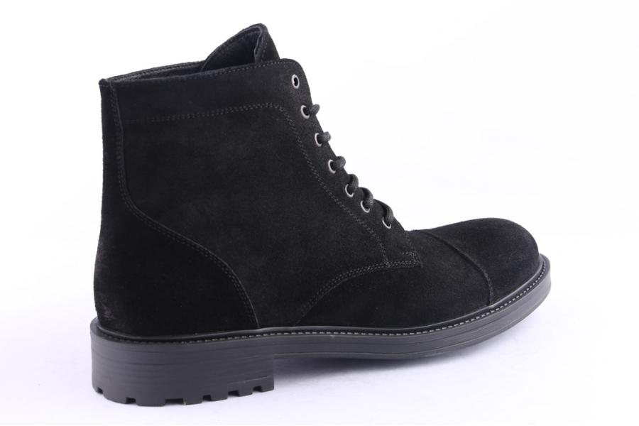 D.moro Shoes Men Suede Leather Ankle Boots For Winter: M072 Black (Wholesale)