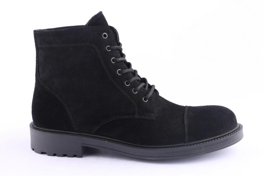 d.moro shoes Men Suede Leather Ankle Boots for Winter: M072 Black (Wholesale)