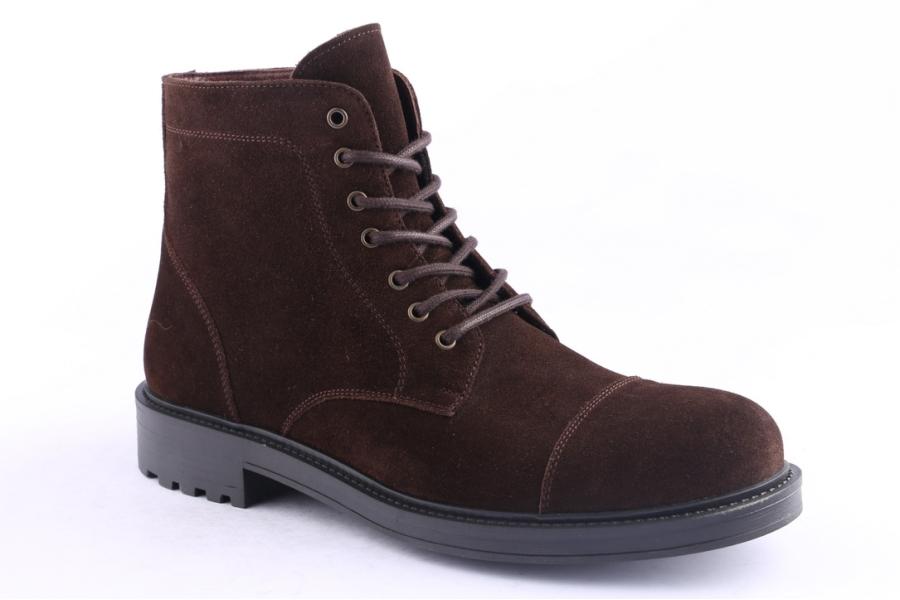 D.moro Shoes Men Suede Leather Ankle Boots For Winter: M072 Brown (Wholesale)