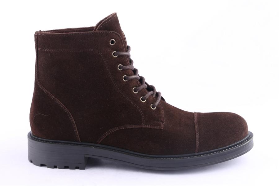 d.moro shoes Men Suede Leather Ankle Boots for Winter: M072 Brown (Wholesale)