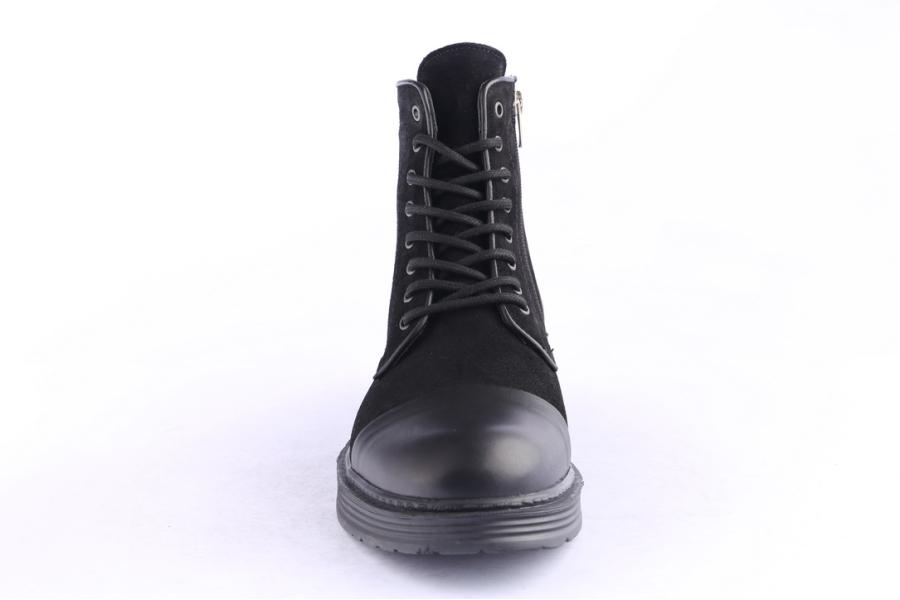 D.moro Shoes Men Suede Leather Ankle Boots For Winter: M073 Black (Wholesale)