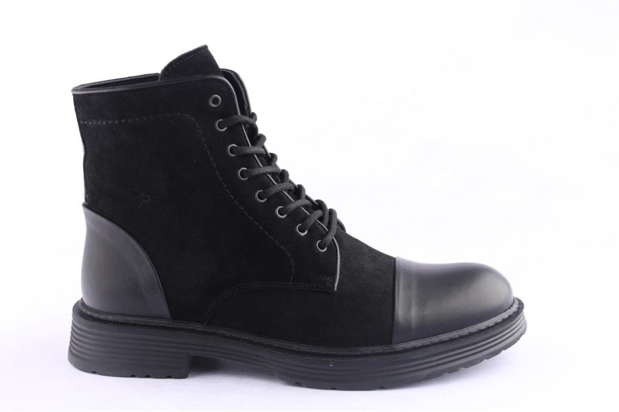 d.moro shoes Men Suede Leather Ankle Boots for Winter: M073 Black (Wholesale)