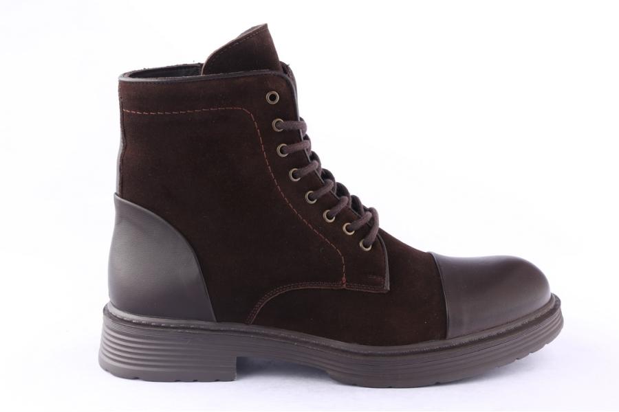 d.moro shoes Men Suede Leather Ankle Boots for Winter: M073 Brown (Wholesale)
