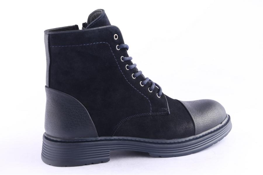 D.moro Shoes Men Suede Leather Ankle Boots For Winter: M073 Navy Blue (Wholesale)