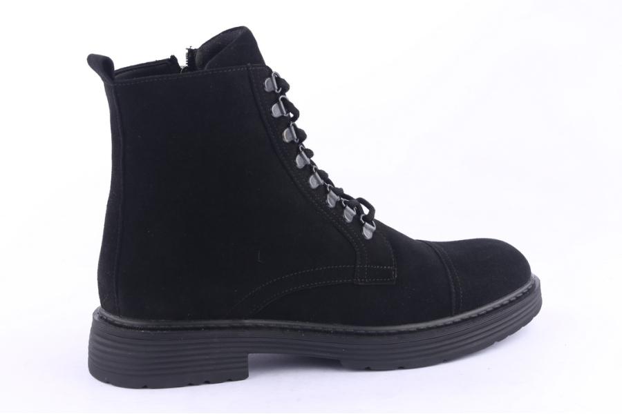 D.moro Shoes Men Suede Leather Ankle Boots For Winter: M08 Black (Wholesale)