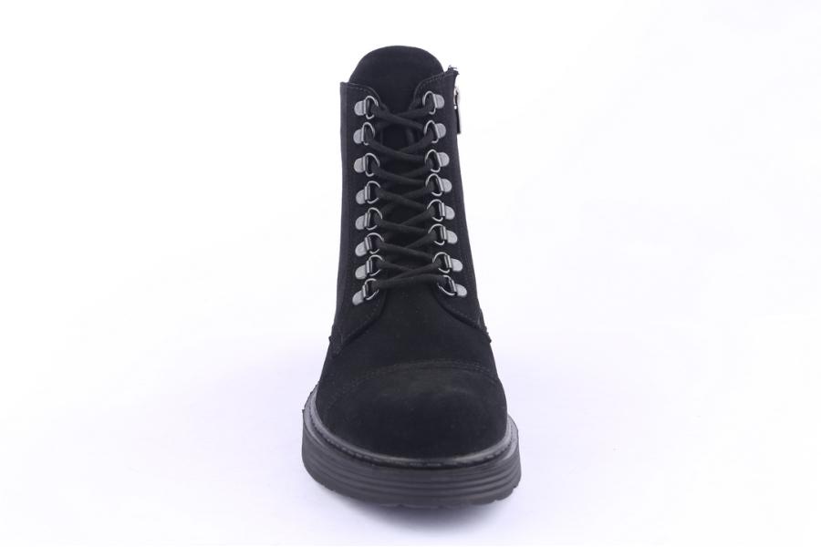 D.moro Shoes Men Suede Leather Ankle Boots For Winter: M08 Black (Wholesale)