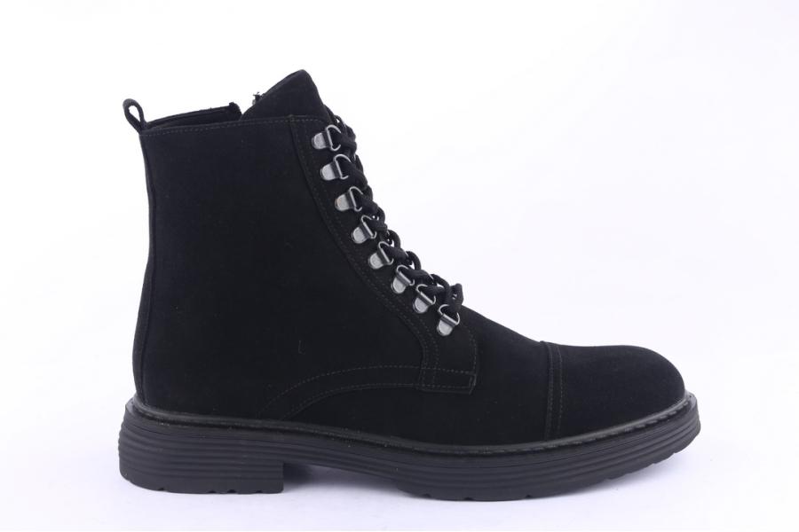 d.moro shoes Men Suede Leather Ankle Boots for Winter: M08 Black (Wholesale)