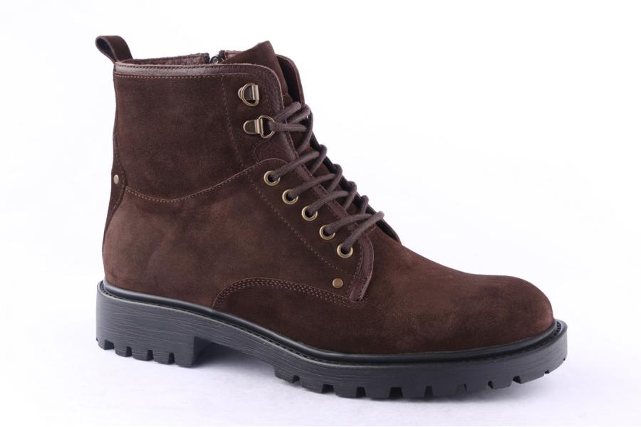 D.moro Shoes Men Suede Leather Ankle Boots For Winter: M085 Brown (Wholesale)
