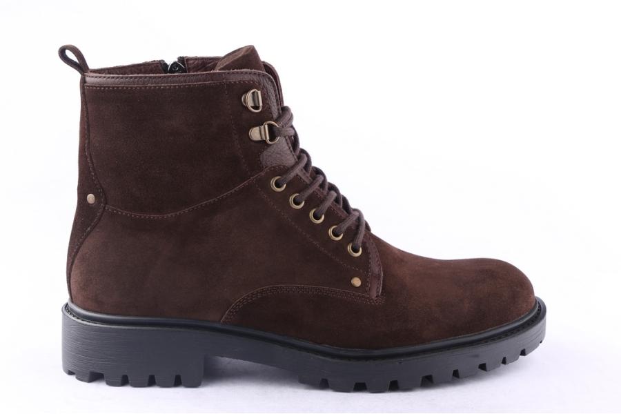 d.moro shoes Men Suede Leather Ankle Boots for Winter: M085 Brown (Wholesale)
