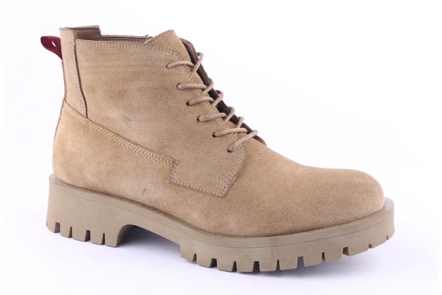 D.moro Shoes Men Suede Leather Ankle Boots For Winter: M09 Beige (Wholesale)