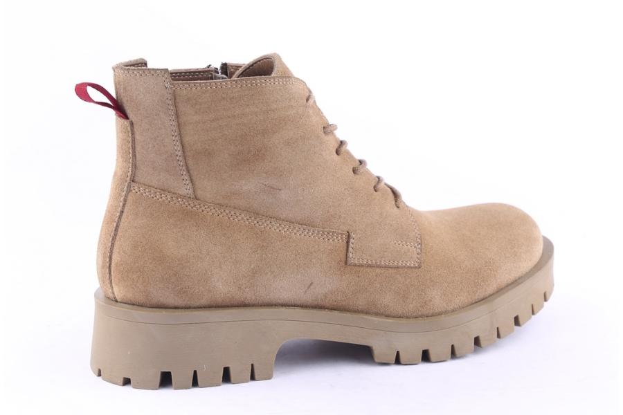 D.moro Shoes Men Suede Leather Ankle Boots For Winter: M09 Beige (Wholesale)
